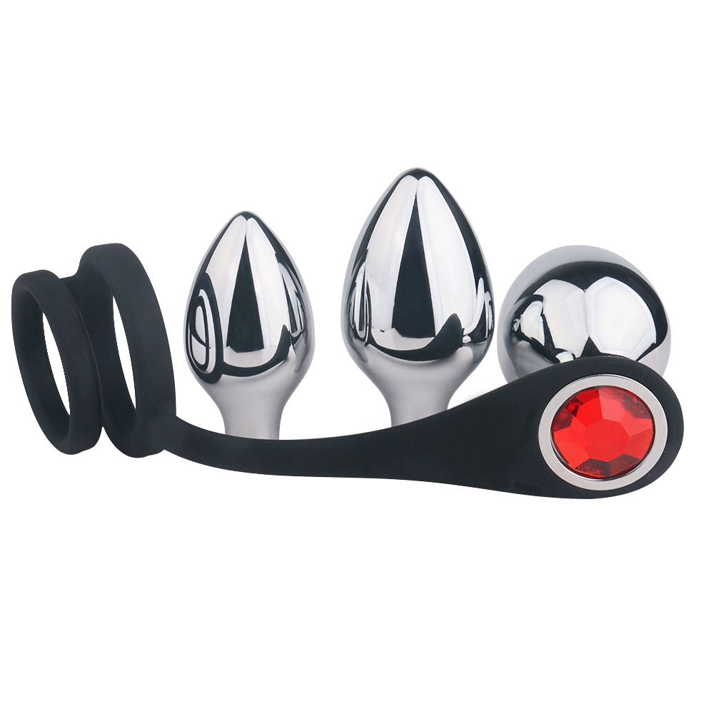 Anello Fallico con Plug Anale Intercambiabile in 3 Taglie S, M e L - immagine 6